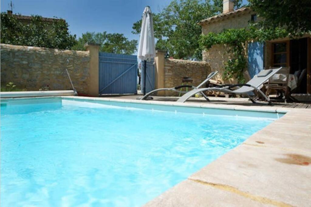 Maison De Plain Pied Pour 4 Pers Piscine Lussan Lussan  ภายนอก รูปภาพ