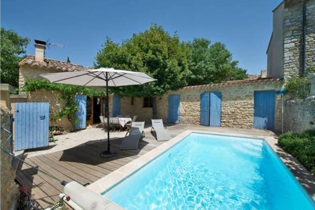Maison De Plain Pied Pour 4 Pers Piscine Lussan Lussan  ภายนอก รูปภาพ