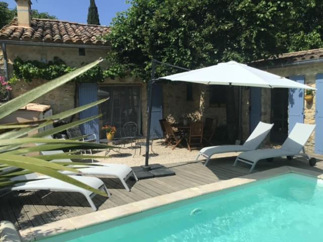 Maison De Plain Pied Pour 4 Pers Piscine Lussan Lussan  ภายนอก รูปภาพ