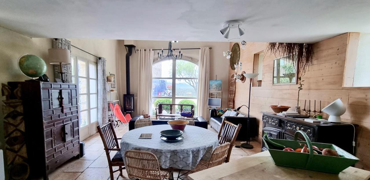 Maison De Plain Pied Pour 4 Pers Piscine Lussan Lussan  ภายนอก รูปภาพ